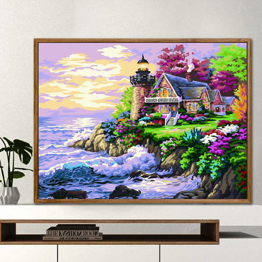 YL-35563 Cat Digital Oil Painting DIY Coloring Painting Handmade Watercolor Hand-painted Art Landscape Anime Cartoon Painting