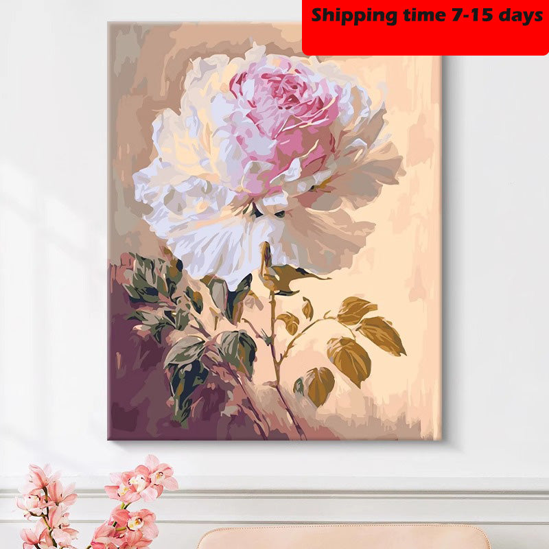 digital oil painting healing flower landscape hanging painting coloring handmade oil painting hand-painted DIY acrylic painting