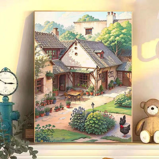 YL-37191 prosperous digital oil painting handmade DIY coloring painting flowers oil paint filling hand-painted healing series factory wholesale
