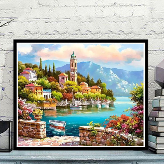 YL-36068 Custom digital oil painting landscape Dafen Village hand-painted mathematics oil painting coloring oil painting flowers and flowers oil painting wholesale