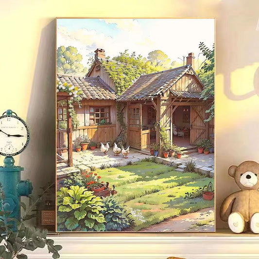 YL-37194 prosperous digital oil painting handmade DIY coloring painting flower oil paint filling hand-painted healing series factory wholesale