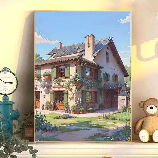 YL-37195 prosperous digital oil painting handmade DIY coloring painting flowers oil paint filling hand-painted healing series factory wholesale