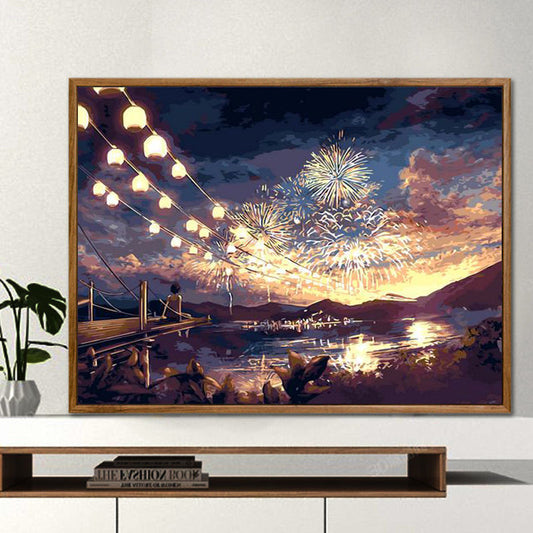 YL-36069 Custom digital oil painting landscape Dafen Village hand-painted mathematics oil painting coloring oil painting flowers and flowers oil painting wholesale
