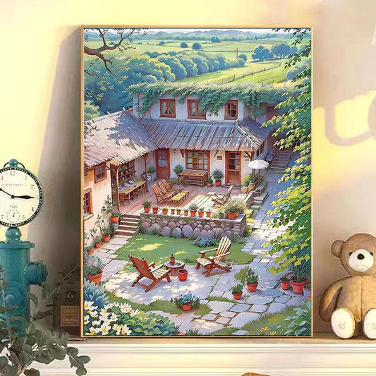 YL-37200 prosperous digital oil painting handmade DIY coloring painting flowers oil paint filling hand-painted healing series factory wholesale