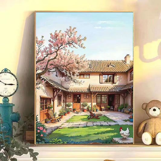 YL-37193 prosperous digital oil painting handmade DIY coloring painting flower oil paint filling hand-painted healing series factory wholesale