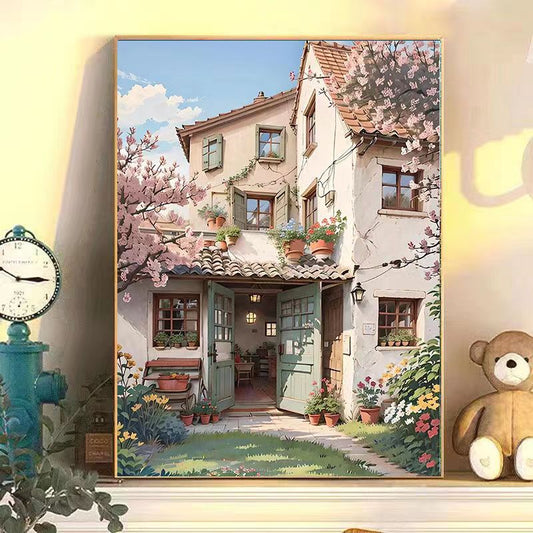 YL-37197 prosperous digital oil painting handmade DIY coloring painting flowers oil paint filling hand-painted healing series factory wholesale