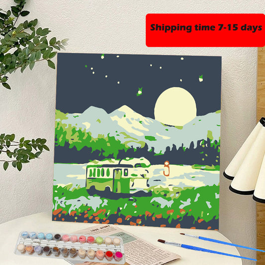 Custom digital oil painting landscape Dafen Village hand-painted mathematics oil painting coloring oil painting flowers and flowers oil painting wholesale