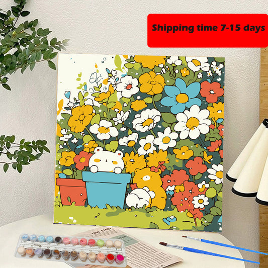 YL-37386 digital oil painting landscape Dafen Village hand-painted mathematical oil painting coloring oil painting flower flower oil painting wholesale