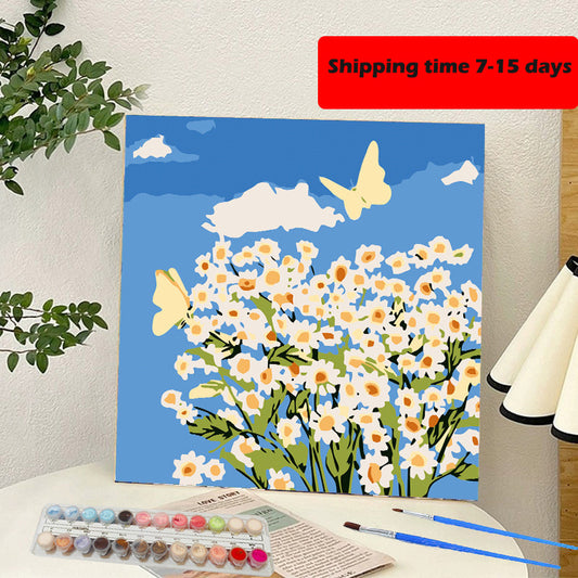 YL-37387 digital oil painting landscape Dafen Village hand-painted mathematical oil painting coloring oil painting flower flower oil painting wholesale