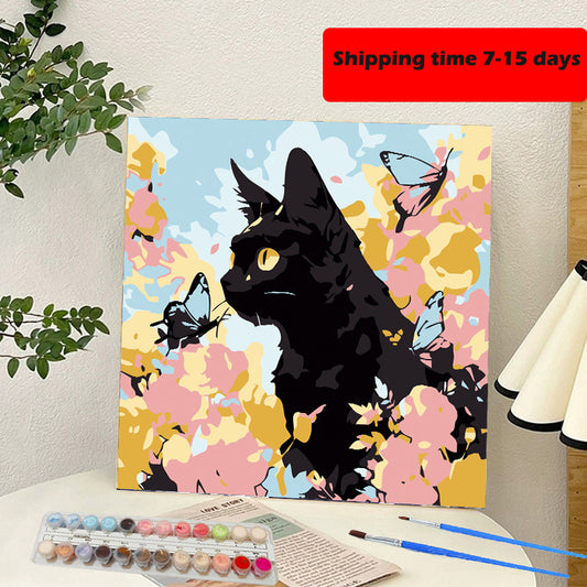 YL-37404 digital oil painting landscape Dafen Village hand-painted mathematical oil painting coloring oil painting flower flower oil painting wholesale