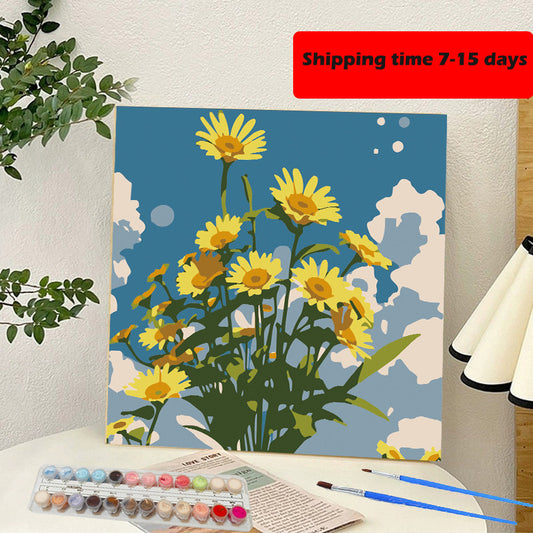 YL-37410 digital oil painting landscape Dafen Village hand-painted mathematical oil painting coloring oil painting flower flower oil painting wholesale