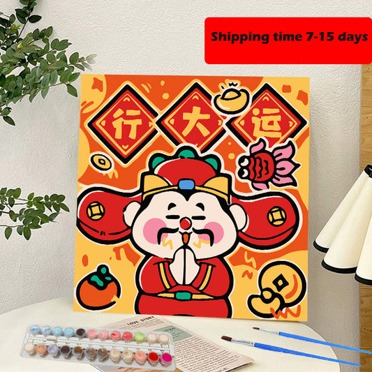 YL-37414 digital oil painting landscape Dafen Village hand-painted mathematical oil painting coloring oil painting flower flower oil painting wholesale