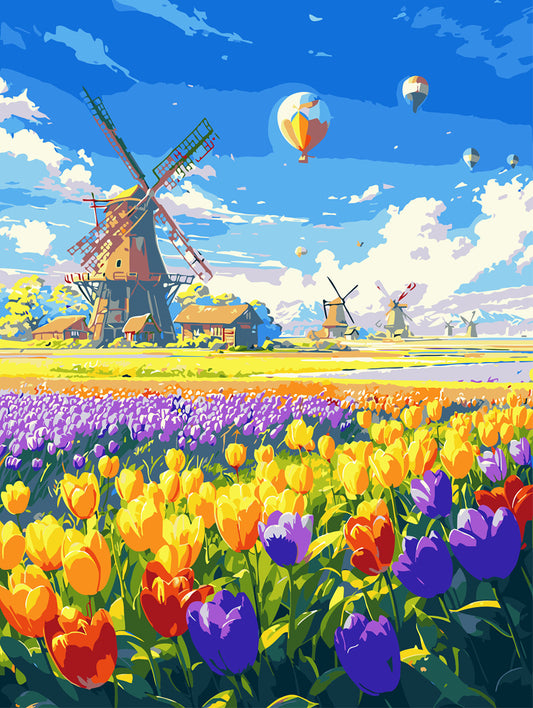 YL-35036 diy digital oil painting cartoon children's animation coloring decoration cute hand-filled coloring oil painting wholesale